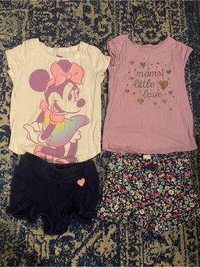 2 Girls Shirt and Shorts Set
